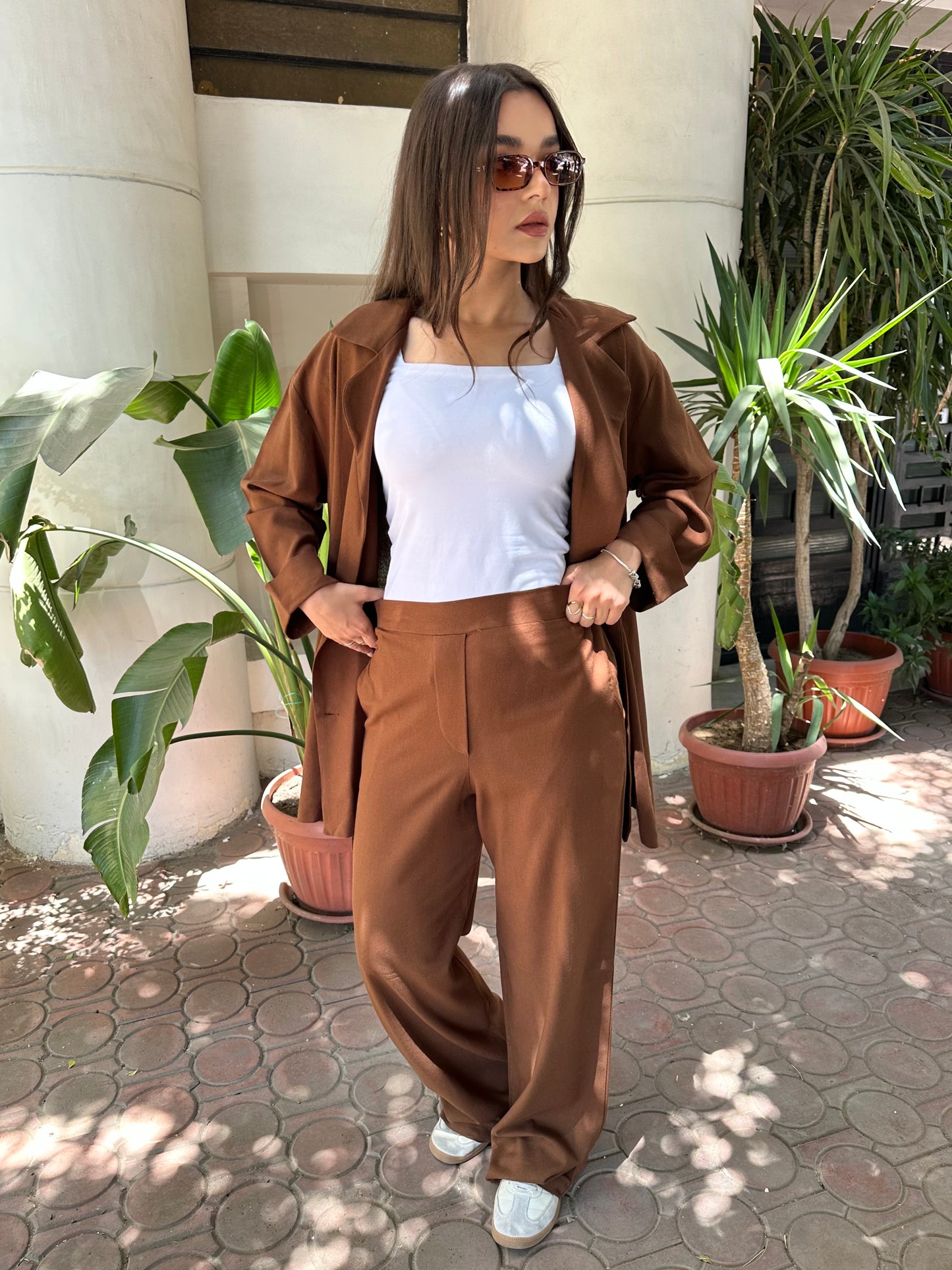 Brown Linen Set