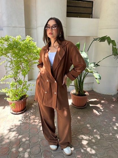 Brown Linen Set