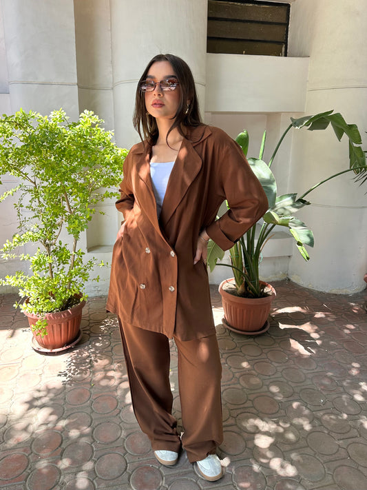 Brown Linen Set