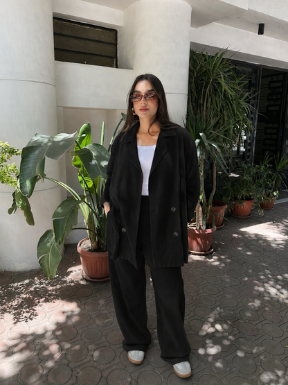 BLACK Linen Suit