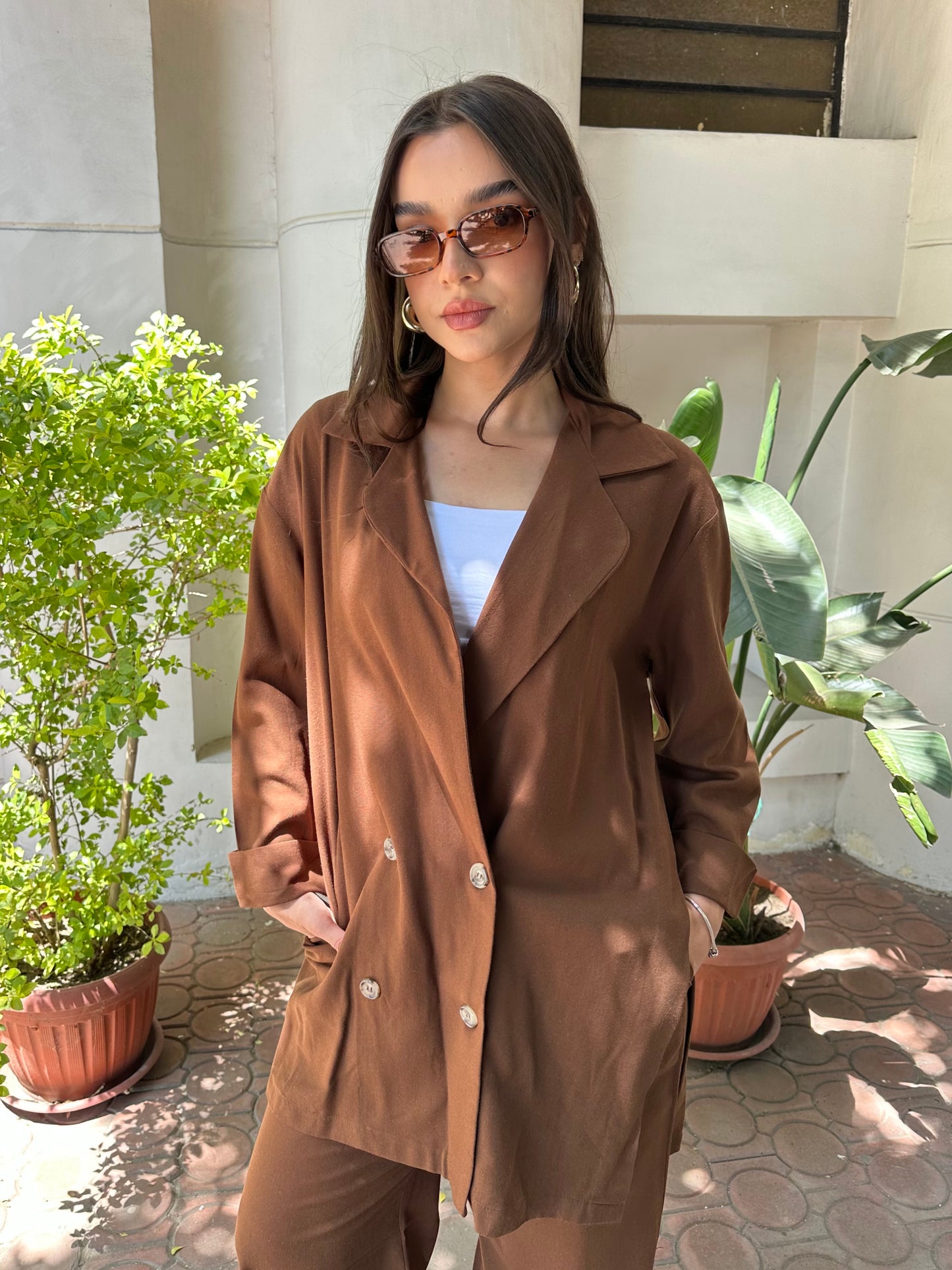 Brown Linen Set