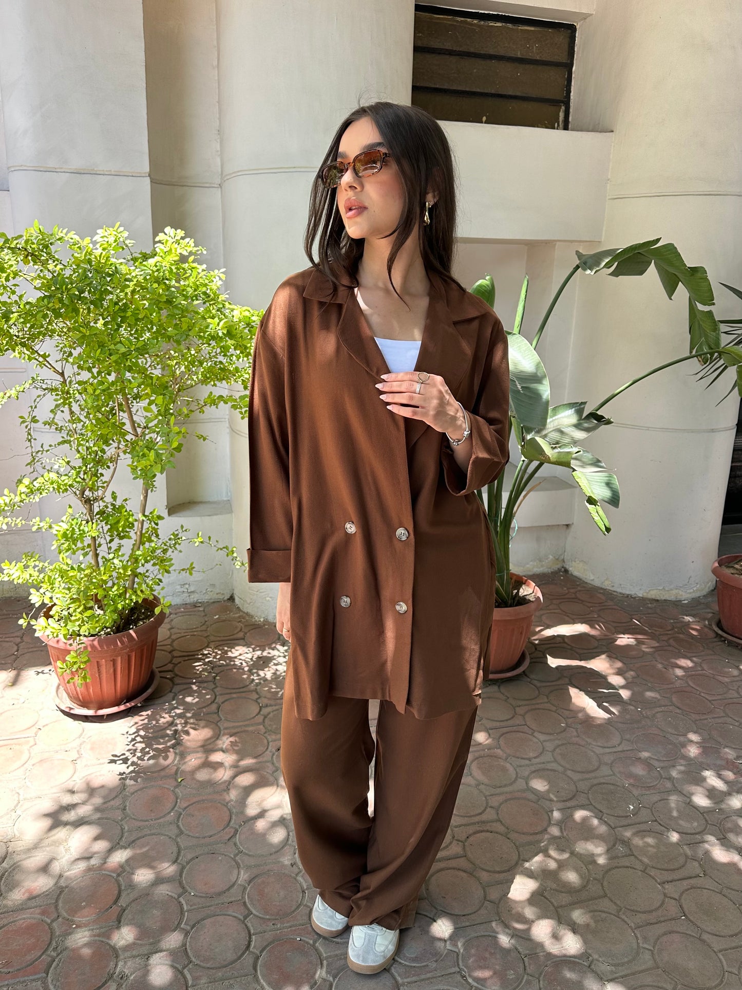 Brown Linen Set