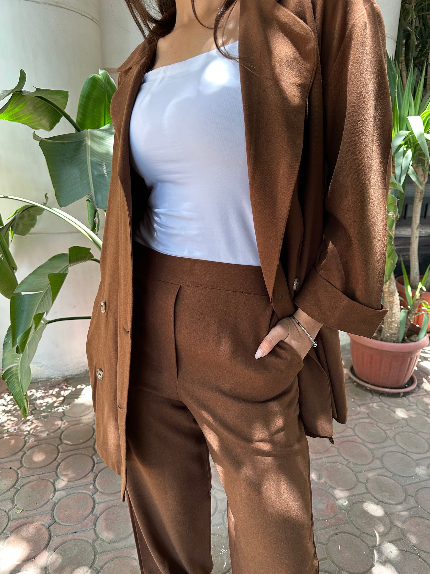 Brown Linen Set