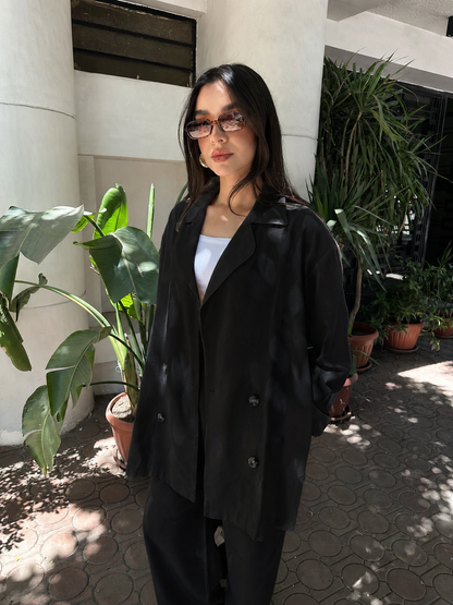 BLACK Linen Suit
