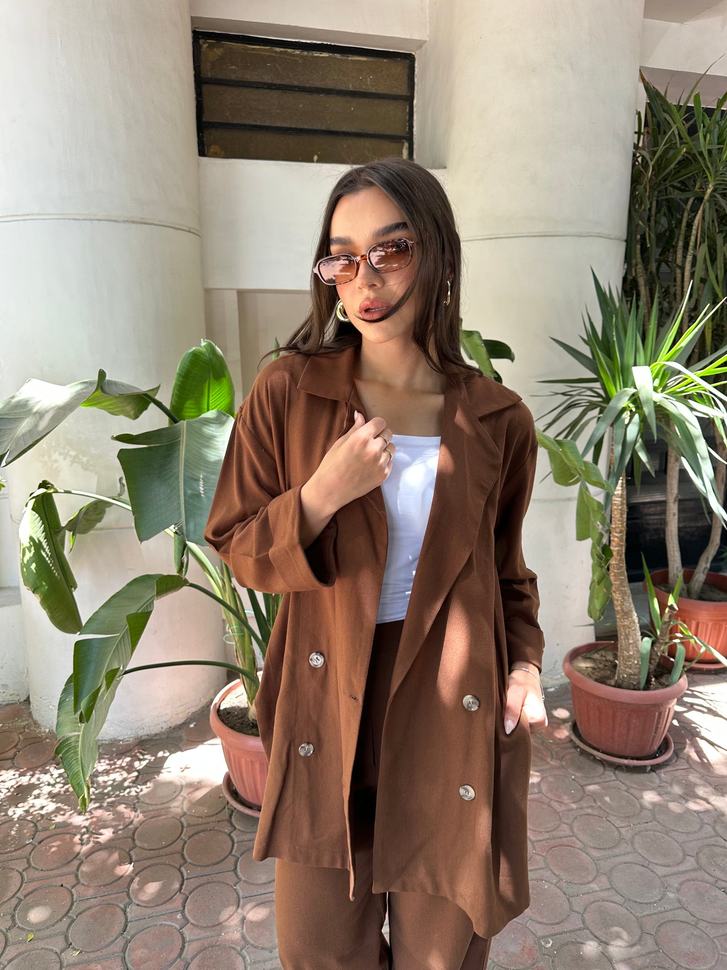 Brown Linen Set