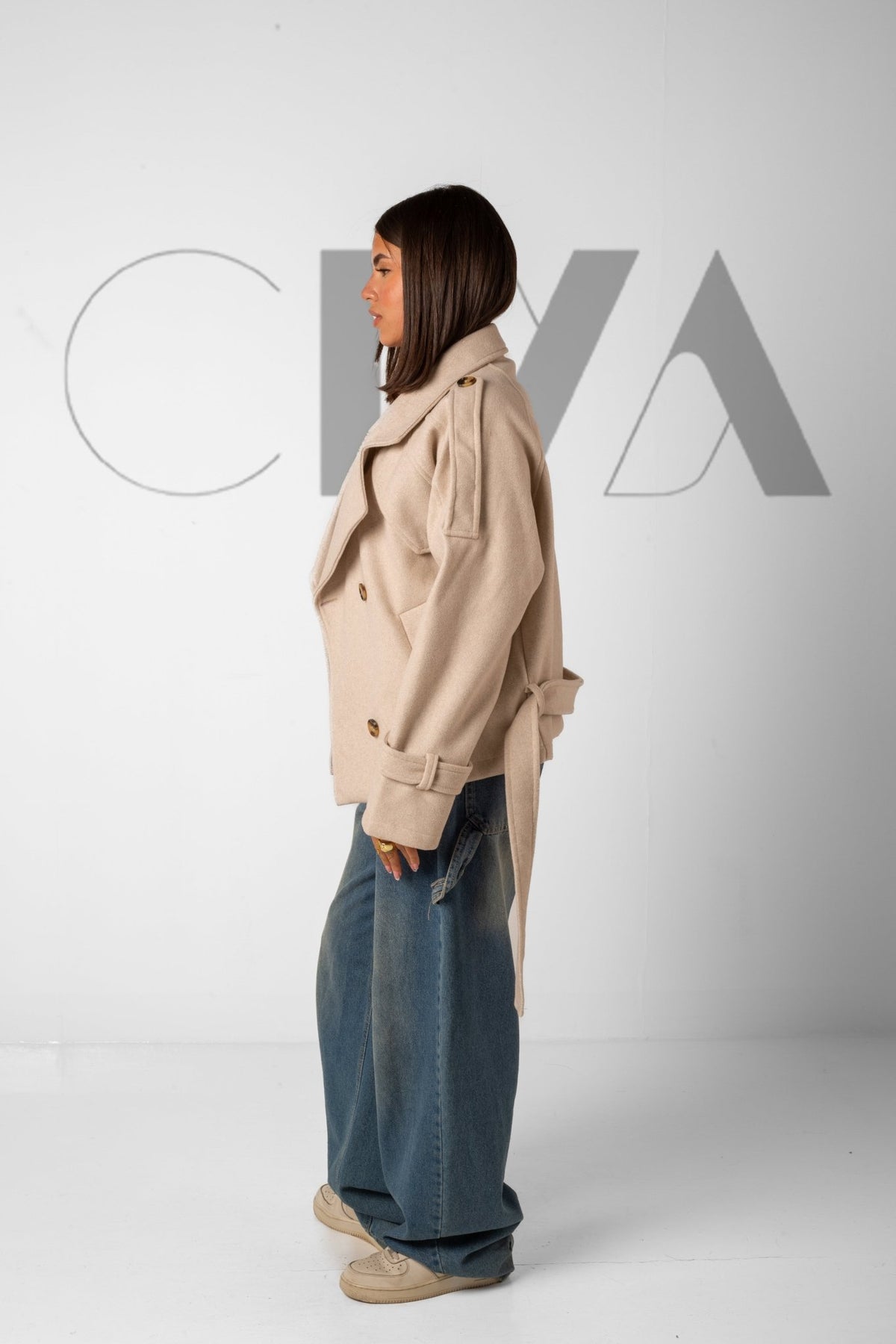 Cropped jacket - Beige - CIVA