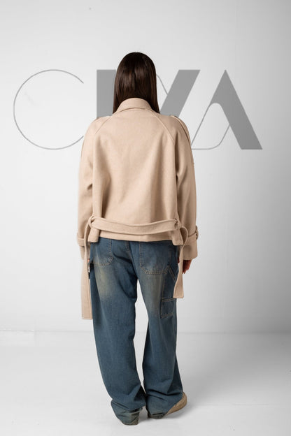 Cropped jacket - Beige - CIVA