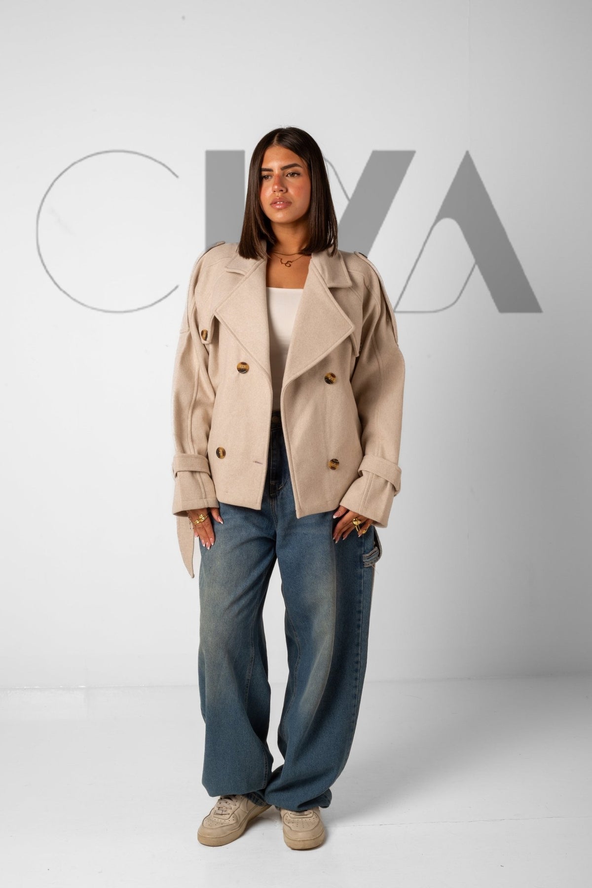 Cropped jacket - Beige - CIVA