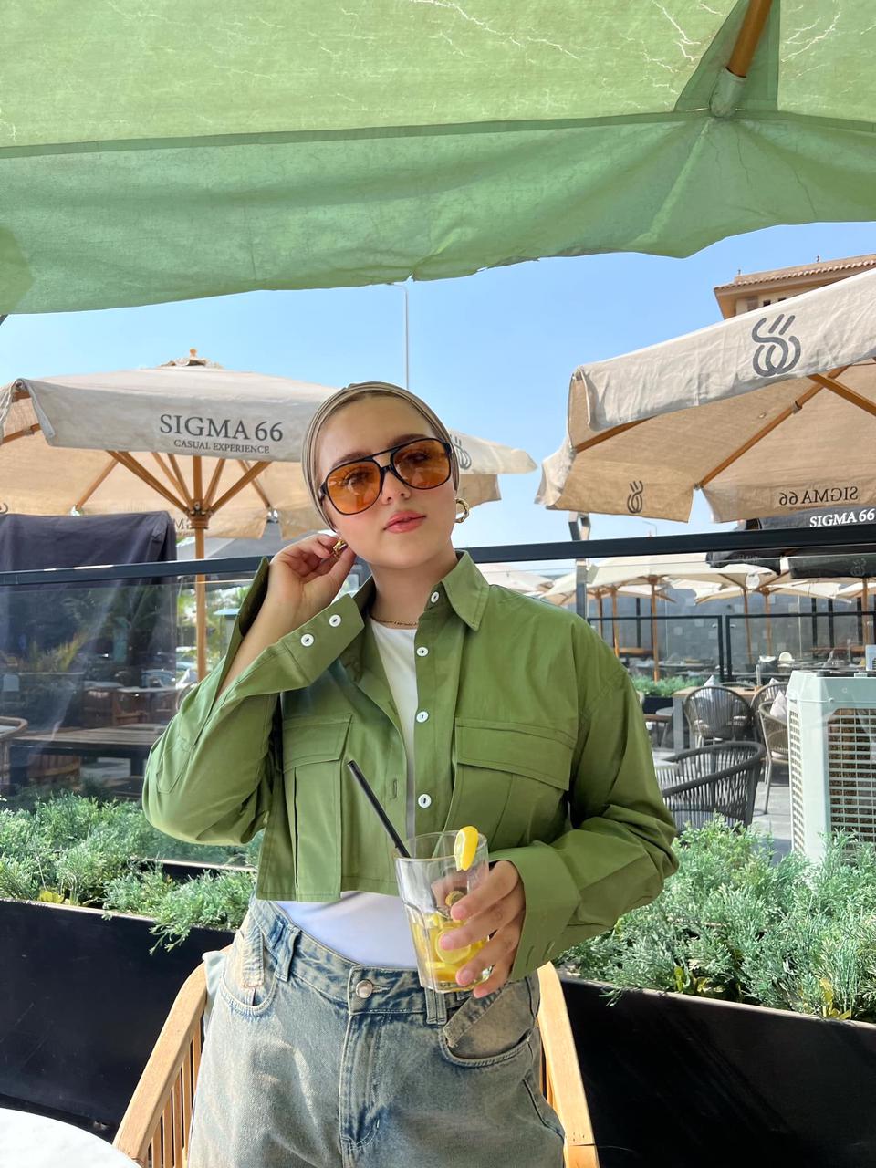 Cropped Shirt _ Green - CIVA