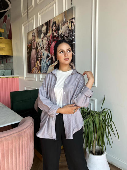 Gray linen shirt - CIVA
